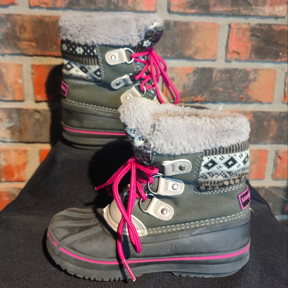 Girls London Fog Faux Fur Snow Boots